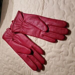 3M Thinsulate Red Leather Gloves